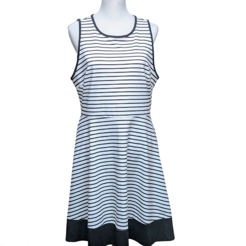 Black and white stripe dress